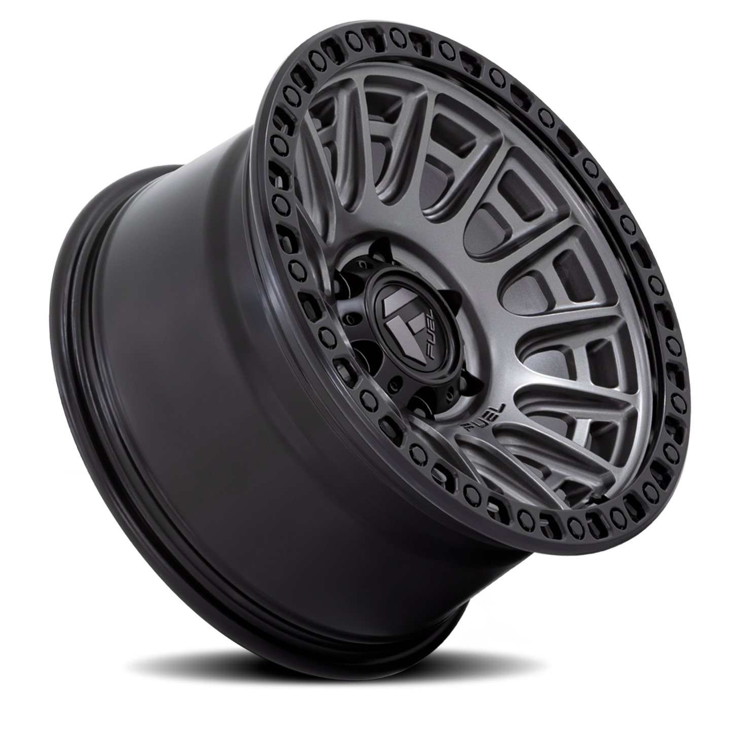 Aluminum Wheels 20X9 Cycle D835 5 On 127 Gunmetal Gray/Black Ring 71.5 Bore 1 Offset Fuel Off Road Wheels