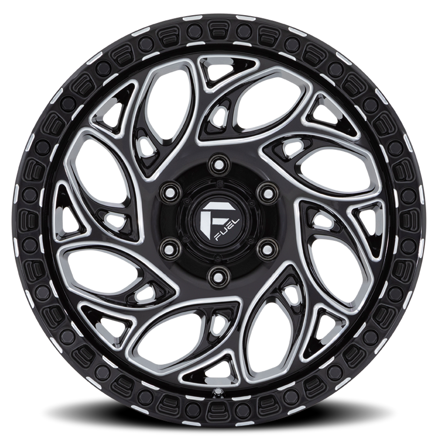 Aluminum Wheels 15X8 Runner OR D840 5 On 114.3 Gloss Black Milled 72.56 Bore -19 Offset Fuel Off Road Wheels