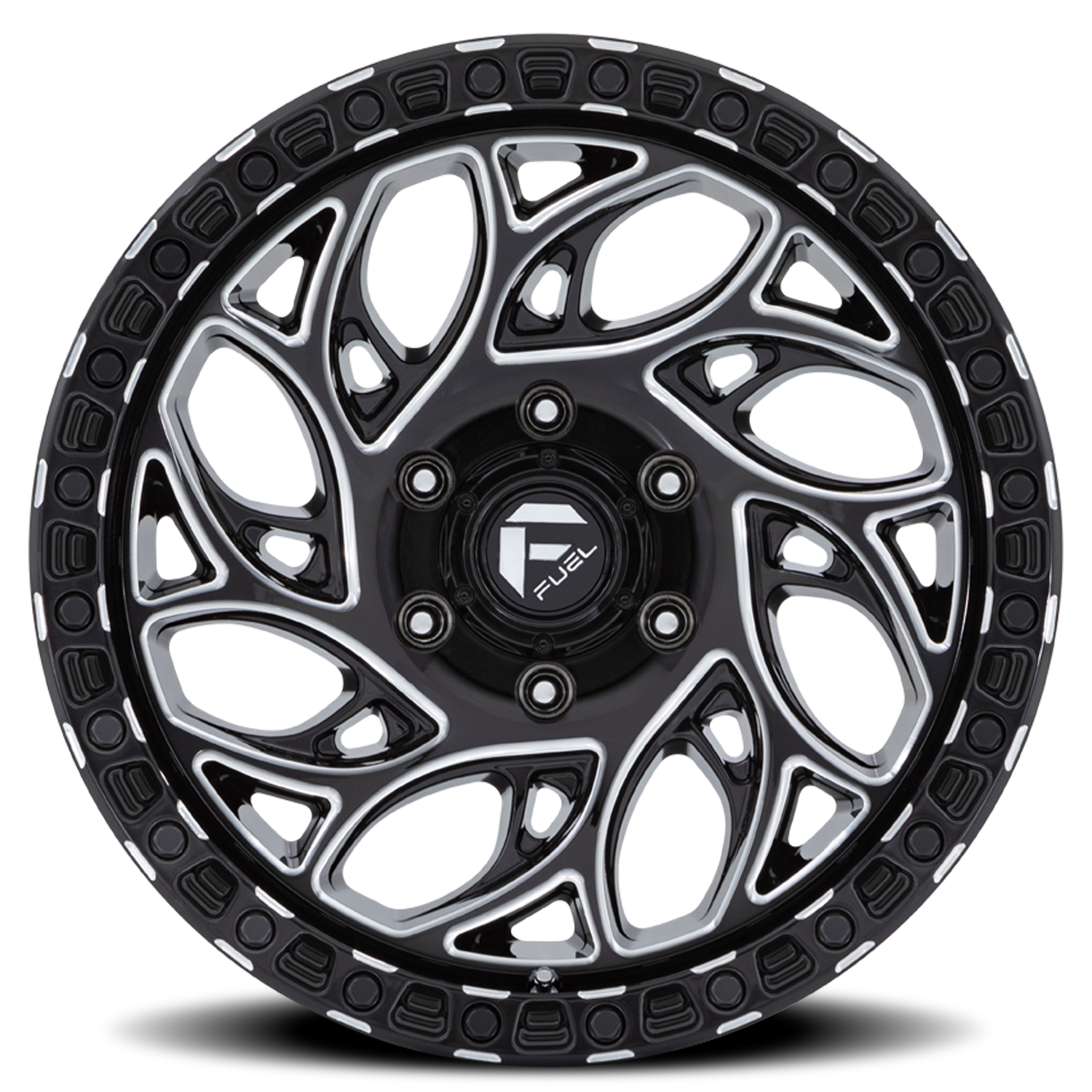 Aluminum Wheels 20X9 Runner OR D840 5 On 150 Gloss Black Milled 110.1 Bore 20 Offset Fuel Off Road Wheels