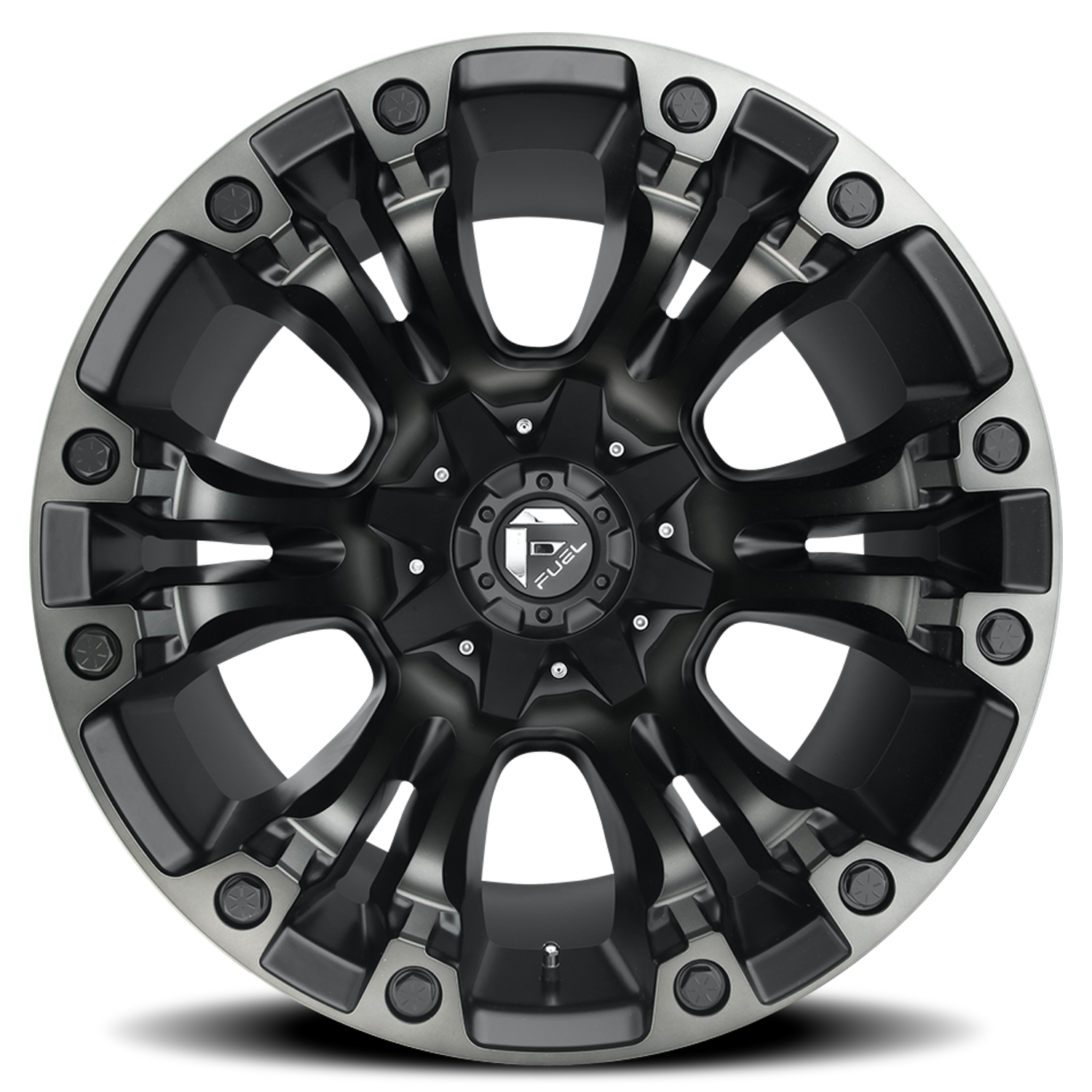 Aluminum Wheels 17X9 Vapor D851 6 On 135/6 On 139.7 Matte Black Gray Tint 106.1 Bore 1 Offset Fuel Off Road Wheels