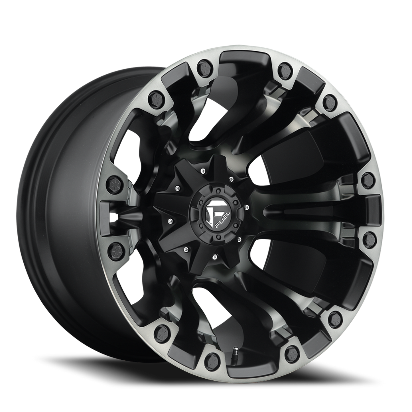 Aluminum Wheels 18X9 Vapor D851 8 On 165.1 Matte Black Gray Tint 125.1 Bore -12 Offset Fuel Off Road Wheels