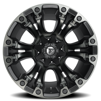 Aluminum Wheels 20X10 Vapor D851 5 On 114.3/5 On 127 Matte Black Gray Tint 78.1 Bore -18 Offset Fuel Off Road Wheels