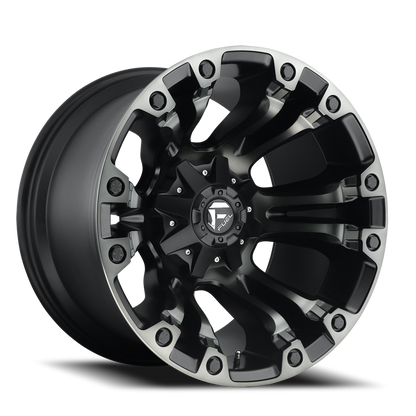 Aluminum Wheels 20X10 Vapor D851 5 On 139.7/5 On 150 Matte Black Gray Tint 110.1 Bore -18 Offset Fuel Off Road Wheels
