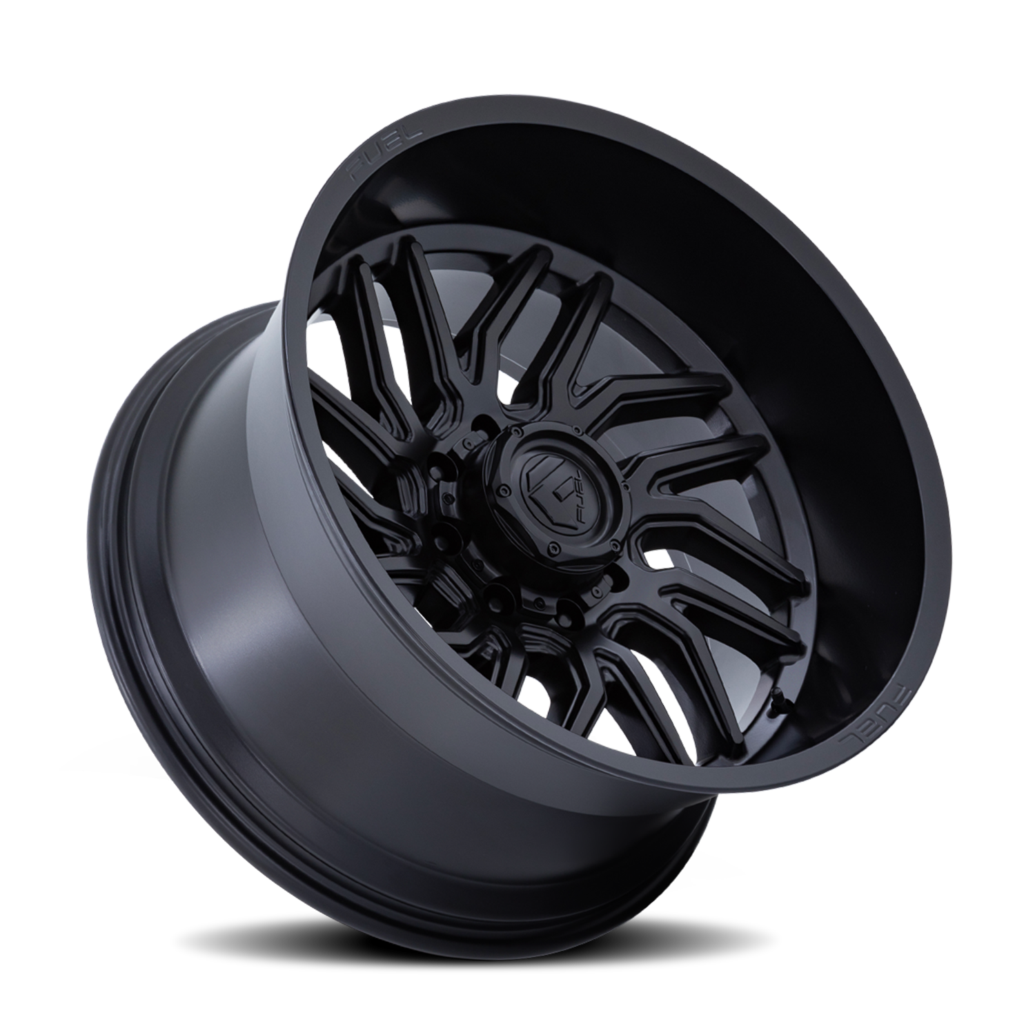 Aluminum Wheels 22X12 Hurricane D864 6 On 135 Blackout 87.1 Bore -44 Offset Fuel Off Road Wheels