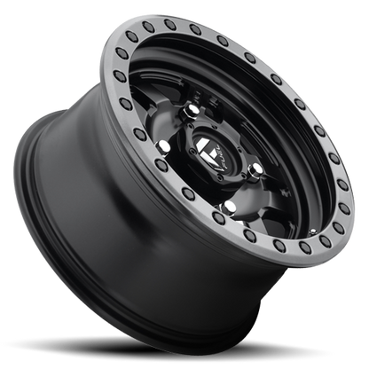Aluminum Wheels 14X7 Anza UTV D917 4 On 110 Matte Black Beadlock 79.4 Bore 13 Offset 5 Spoke Fuel Off Road Wheels