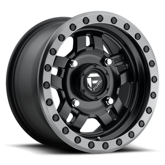 Aluminum Wheels 15X7 Anza UTV D917 4 On 156 Matte Black Beadlock 132 Bore 38 Offset 5 Spoke Fuel Off Road Wheels