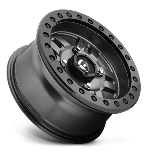 Aluminum Wheels 14X7 Anza UTV D918 4 On 156 Matt Anthracite Gray Beadlock 132 Bore 13 Offset 5 Spoke Fuel Off Road Wheels