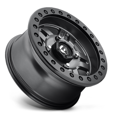 Aluminum Wheels 14X7 Anza UTV D918 4 On 156 Matt Anthracite Gray Beadlock 132 Bore 13 Offset 5 Spoke Fuel Off Road Wheels