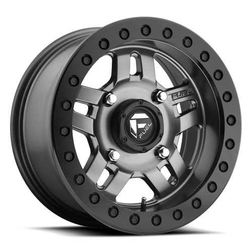 Aluminum Wheels 15X7 Anza UTV D918 4 On 156 Matt Anthracite Gray Beadlock 132 Bore 13 Offset 5 Spoke Fuel Off Road Wheels
