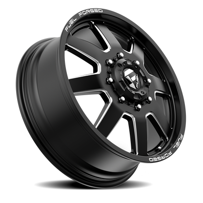 Dually Wheels 20X8.25 FF09D Dually DE09 BK 8 On 210 Matte Black Milled 154.3 Bore 105 Offset Front Dually Fuel Off Road Wheels