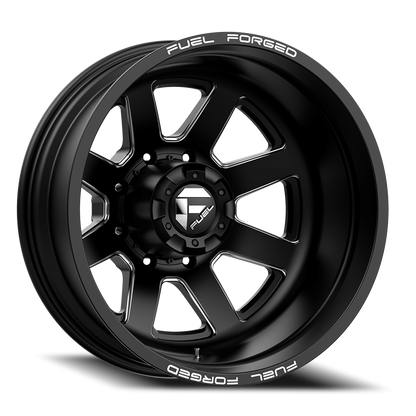Dually Wheels 20X8.25 FF09D Dually DE09 BK 10 On 225 Matte Black Milled 170.1 Bore -202 Offset Outer Dually Fuel Off Road Wheels