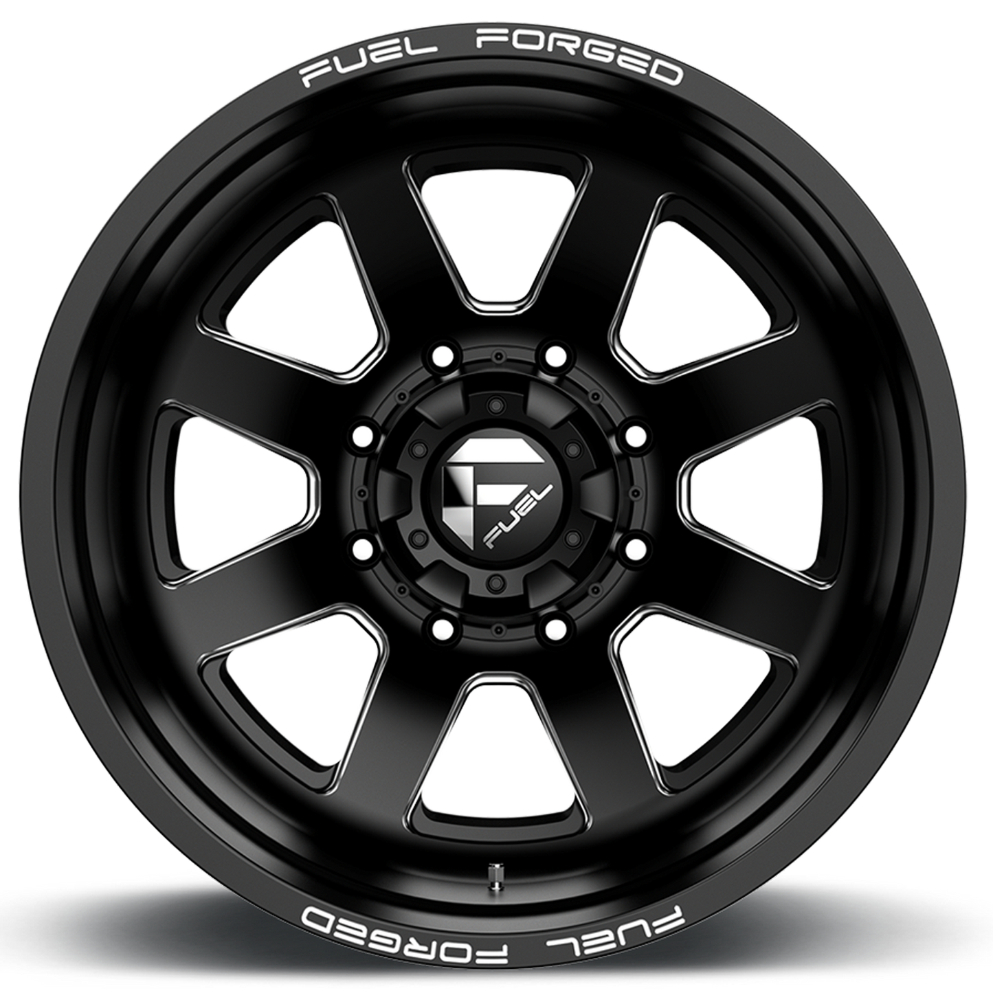 Dually Wheels 22X8.5 FF09D Dually DE09 BK 8 On 200 Matte Black Milled 142.2 Bore -202 Offset Outer Dually Fuel Off Road Wheels