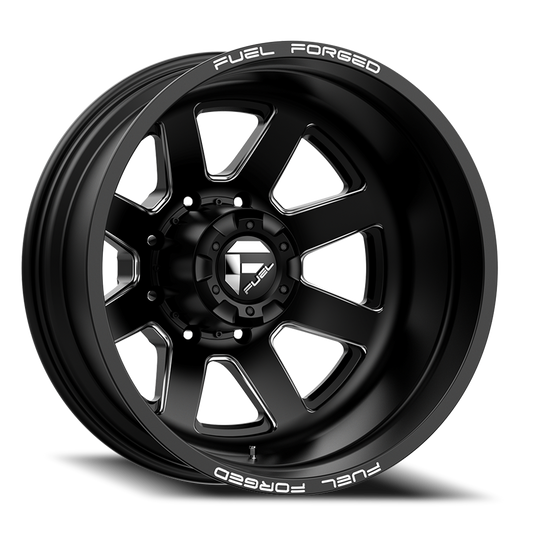 Dually Wheels 22X8.5 FF09D Dually DE09 BK 10 On 225 Matte Black Milled 170.1 Bore -202 Offset Outer Dually Fuel Off Road Wheels