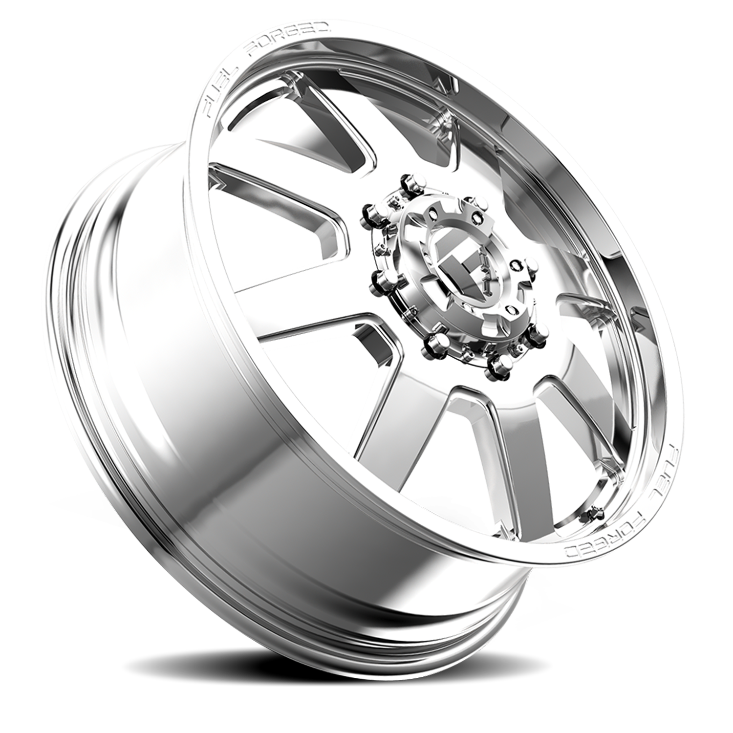 Dually Wheels 20X8.25 FF09D Dually DE09 PO 8 On 200 Polished 142.2 Bore 105 Offset Front Dually Fuel Off Road Wheels