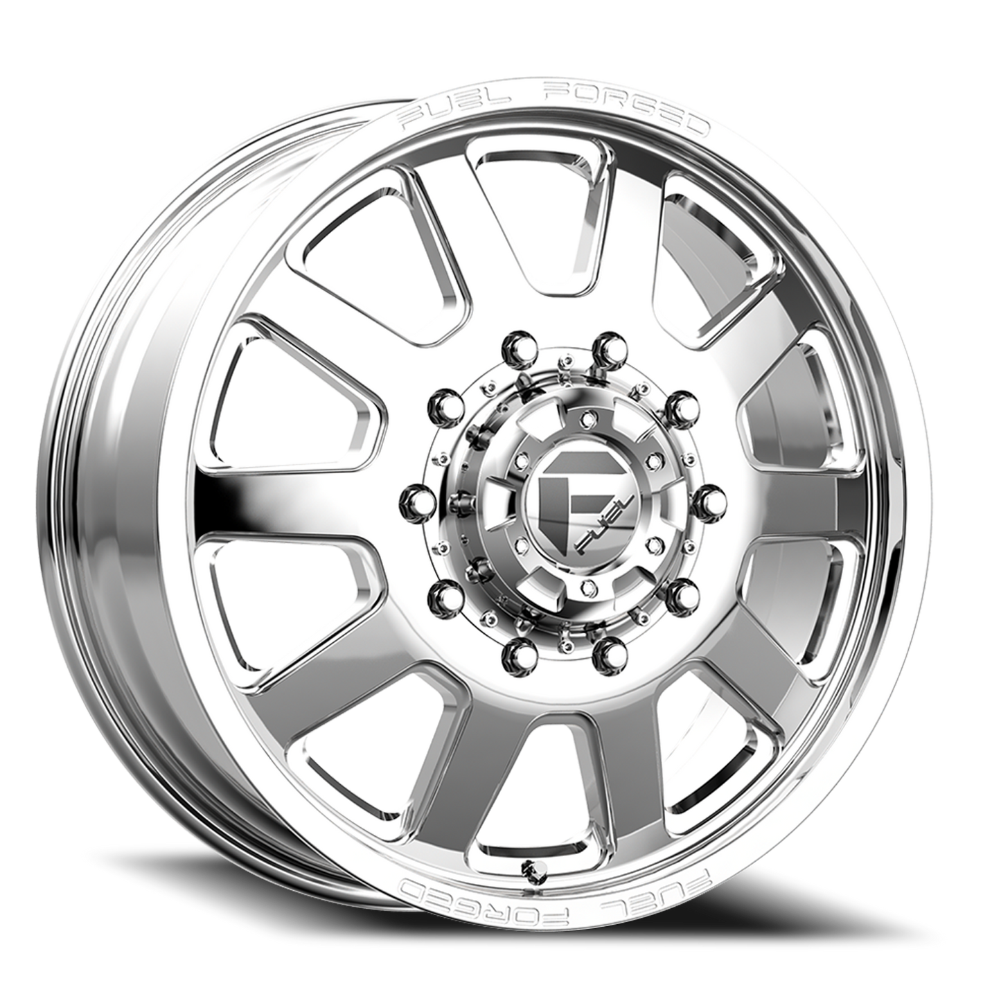 Dually Wheels 20X8.25 FF09D Dually DE09 PO 10 On 225 Polished 170.1 Bore 105 Offset Front Dually Fuel Off Road Wheels