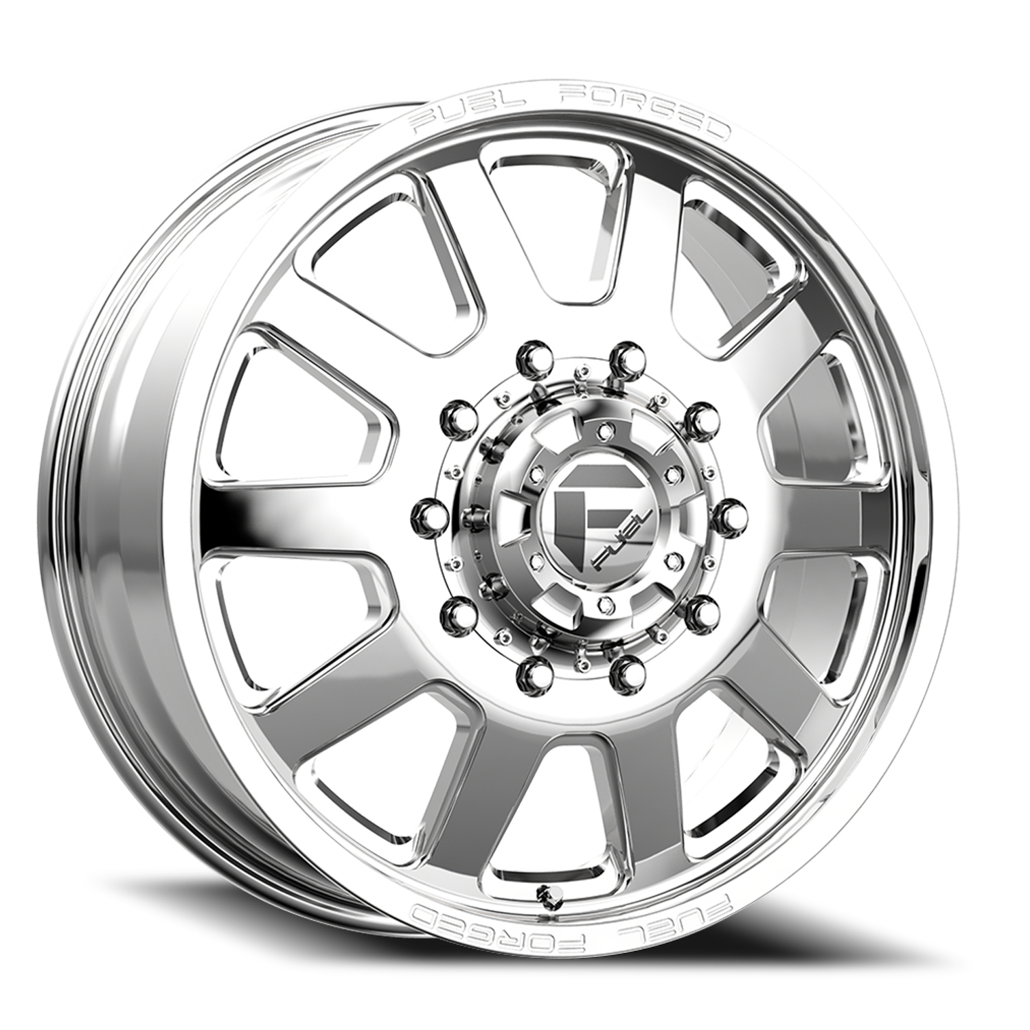 Dually Wheels 20X8.25 FF09D Dually DE09 PO 10 On 225 Polished 170.1 Bore 105 Offset Front Dually Fuel Off Road Wheels