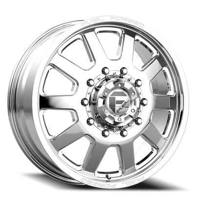 Dually Wheels 20X8.25 FF09D Dually DE09 PO 10 On 225 Polished 170.1 Bore 105 Offset Front Dually Fuel Off Road Wheels