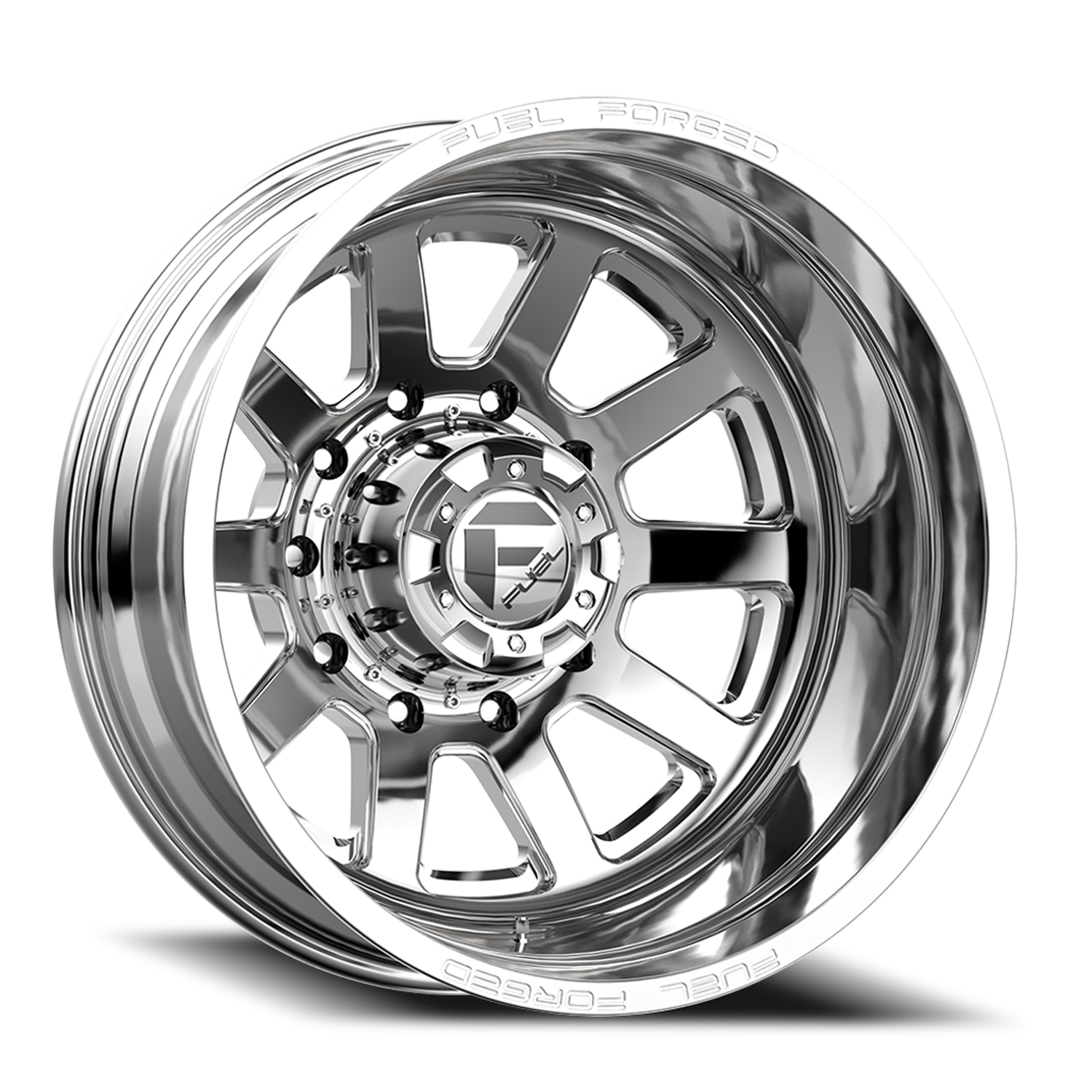 Dually Wheels 20X8.25 FF09D Dually DE09 PO 10 On 225 Polished 170.1 Bore -202 Offset Outer Dually Fuel Off Road Wheels