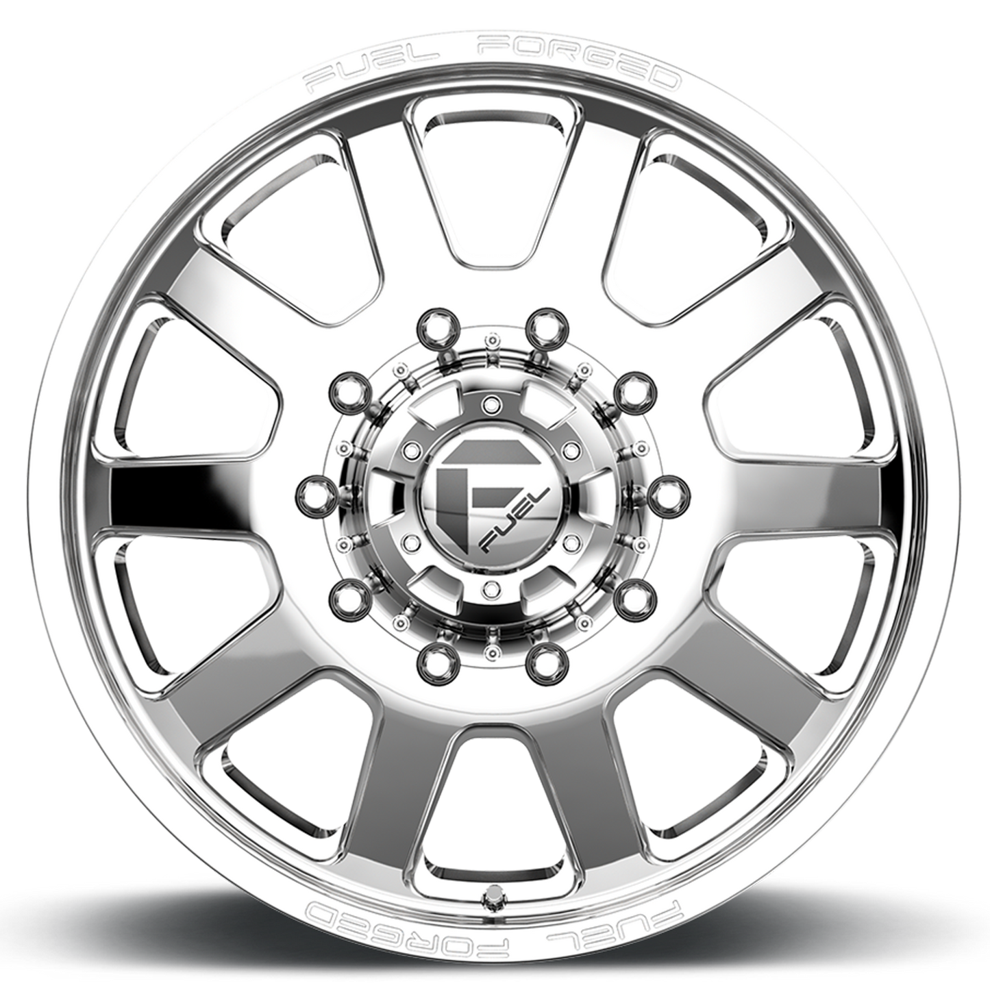 Dually Wheels 20X8.25 FF09D Dually DE09 PO 10 On 225 Polished 170.1 Bore 105 Offset Front Dually Fuel Off Road Wheels