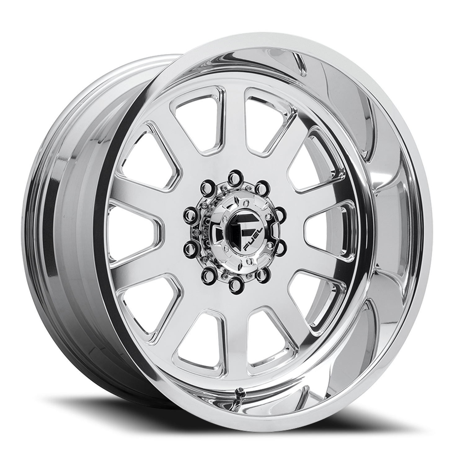 Dually Wheels 22X12 FF09D Dually DE09 Super Single PO 8 On 170 Polished 125.1 Bore -50 Offset Front Dually Fuel Off Road Wheels