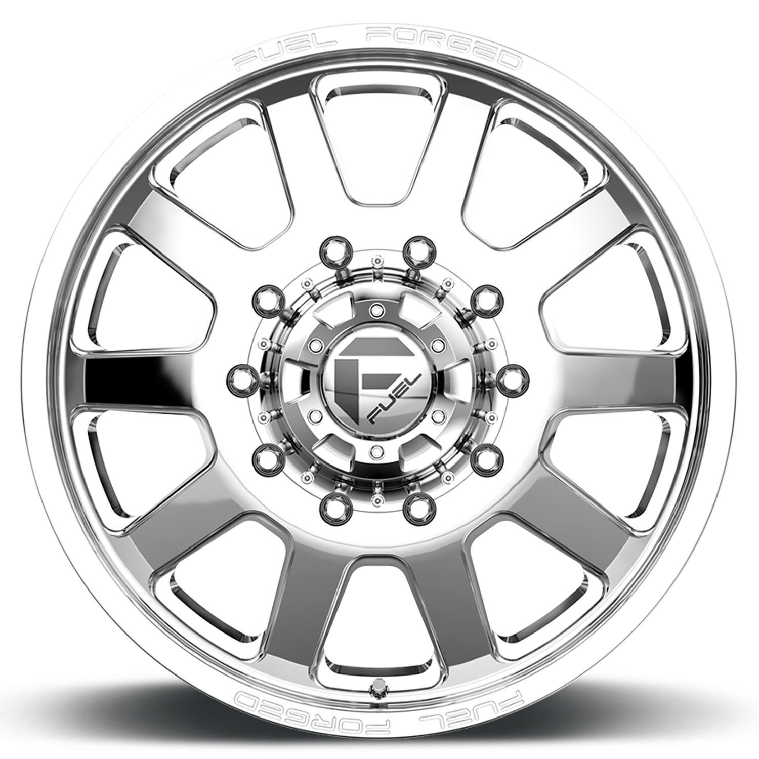 Dually Wheels 22X8.5 FF09D Dually DE09 PO 10 On 225 Polished 170.1 Bore 105 Offset Front Dually Fuel Off Road Wheels