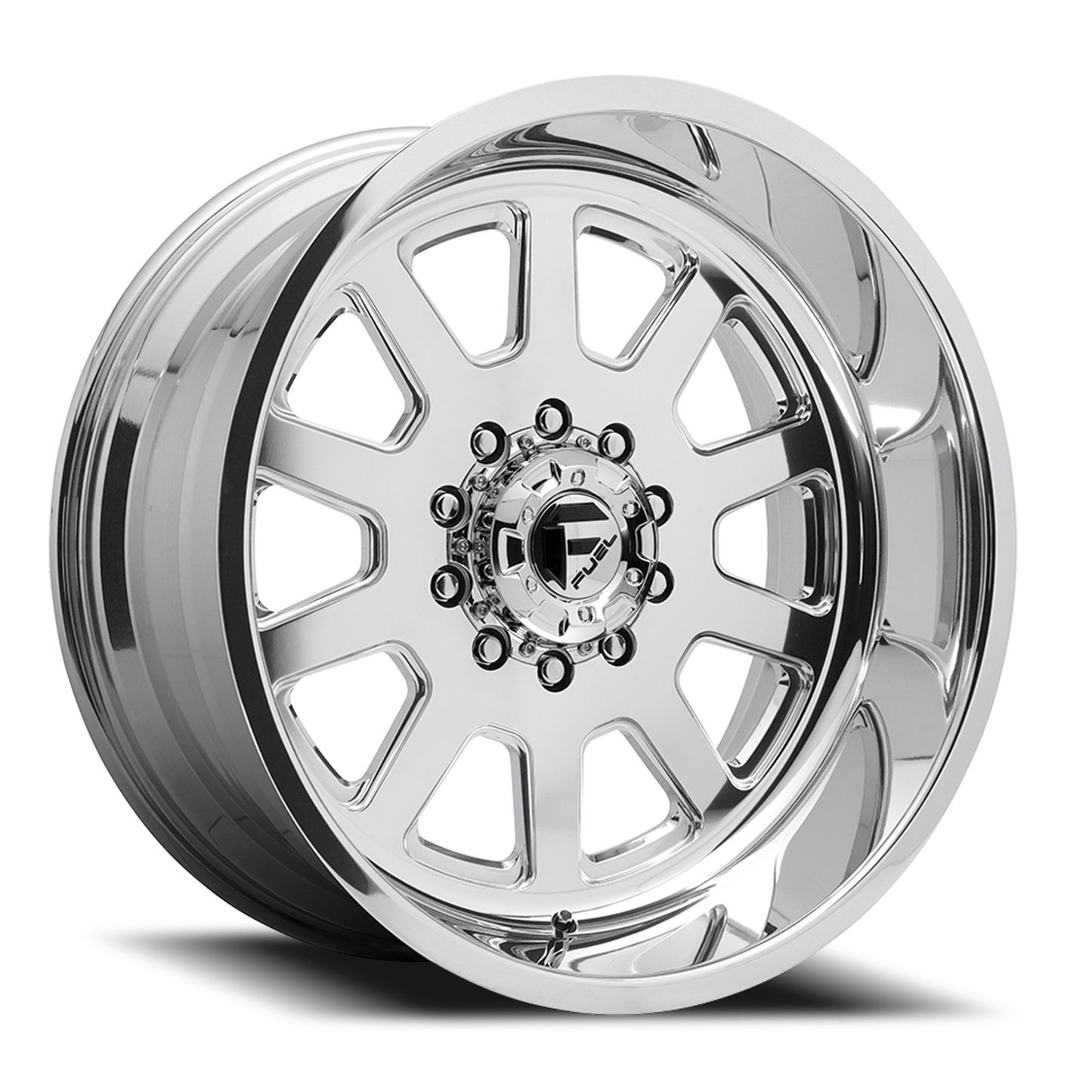 Dually Wheels 24X12 FF09D Dually DE09 Super Single PO 8 On 165.1 Polished 121.5 Bore -50 Offset Front Dually Fuel Off Road Wheels