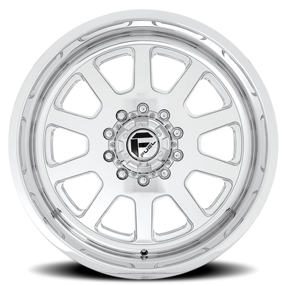 Dually Wheels 24X12 FF09D Dually DE09 Super Single PO 8 On 165.1 Polished 121.5 Bore -50 Offset Front Dually Fuel Off Road Wheels