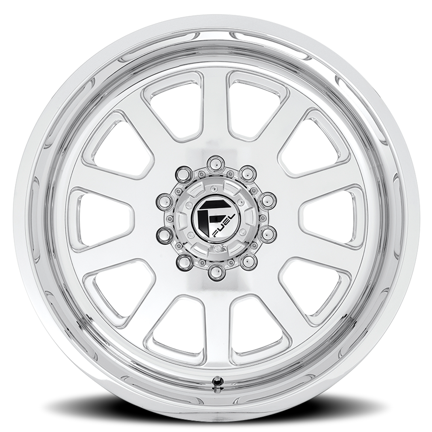 Dually Wheels 24X12 FF09D Dually DE09 Super Single PO 10 On 170 Polished 125.1 Bore -50 Offset Front Dually Fuel Off Road Wheels