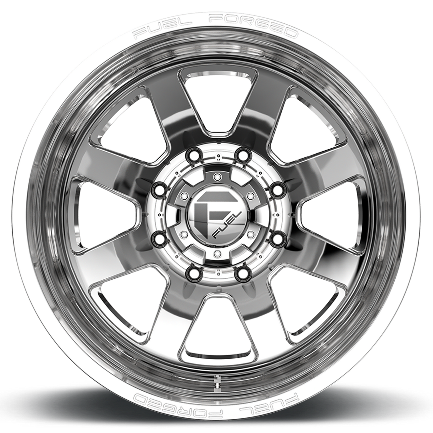 Dually Wheels 24X8.25 FF09D Dually DE09 PO 8 On 165.1 Polished 121.7 Bore -265 Offset Outer Dually Fuel Off Road Wheels