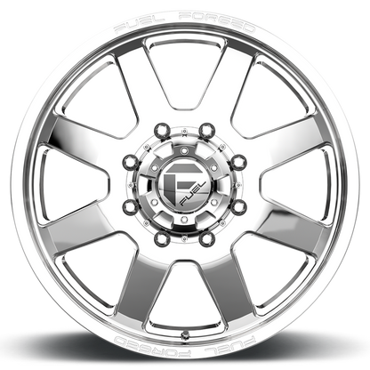 Dually Wheels 24X8.25 FF09D Dually DE09 PO 8 On 165.1 Polished 121.7 Bore 105 Offset Front Dually Fuel Off Road Wheels