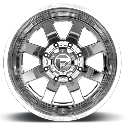 Dually Wheels 24X8.25 FF09D Dually DE09 PO 8 On 200 Polished 142.2 Bore -200 Offset Outer Dually Fuel Off Road Wheels