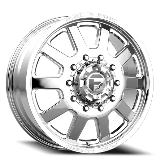 Dually Wheels 24X8.25 FF09D Dually DE09 PO 10 On 225 Polished 170.1 Bore 105 Offset Front Dually Fuel Off Road Wheels