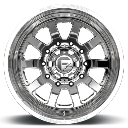 Dually Wheels 24X8.25 FF09D Dually DE09 PO 10 On 225 Polished 170.1 Bore -225 Offset Outer Dually Fuel Off Road Wheels