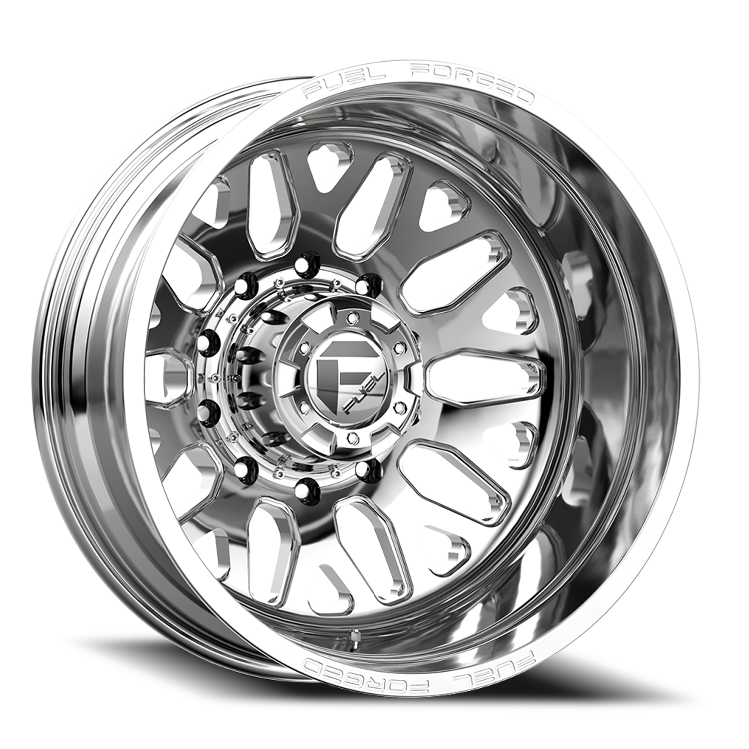 Dually Wheels 20X8.25 FF19D Dually DE19 PO 8 On 200 Polished 142.2 Bore -202 Offset Outer Dually Fuel Off Road Wheels