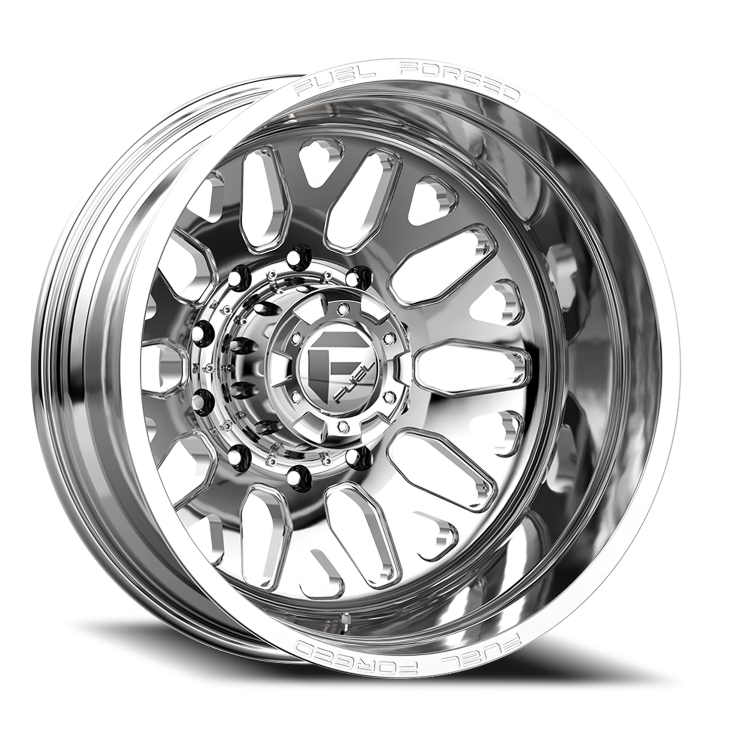Dually Wheels 20X8.25 FF19D Dually DE19 PO 10 On 225 Polished 170.1 Bore -202 Offset Outer Dually Fuel Off Road Wheels
