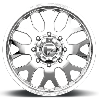 Dually Wheels 20X8.25 FF19D Dually DE19 PO 10 On 225 Polished 170.1 Bore 105 Offset Front Dually Fuel Off Road Wheels