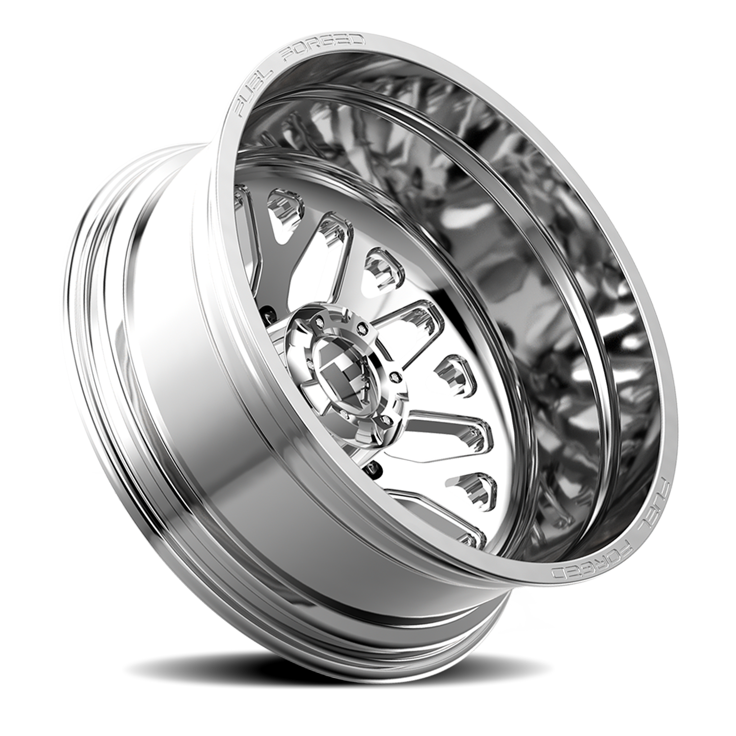 Dually Wheels 22X8.5 FF19D Dually DE19 PO 8 On 210 Polished 154.3 Bore -221 Offset Outer Dually Fuel Off Road Wheels