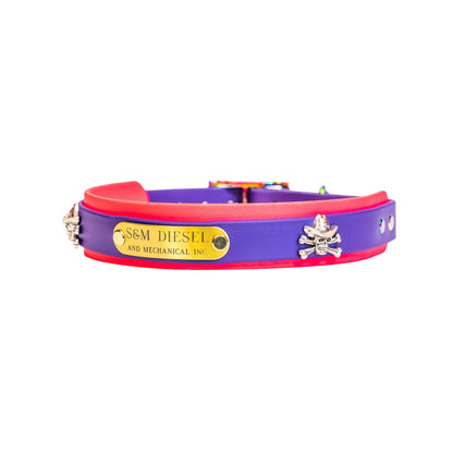 S&M Diesel Biothane Dog Collar- 19 color options avail