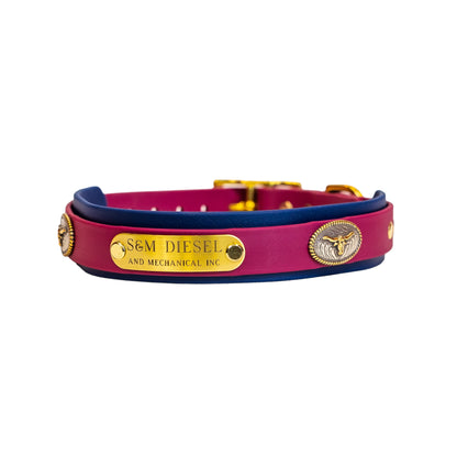 S&M Diesel Biothane Dog Collar- 19 color options avail