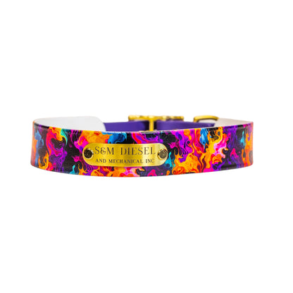 S&M Diesel Biothane Dog Collar- 19 color options avail