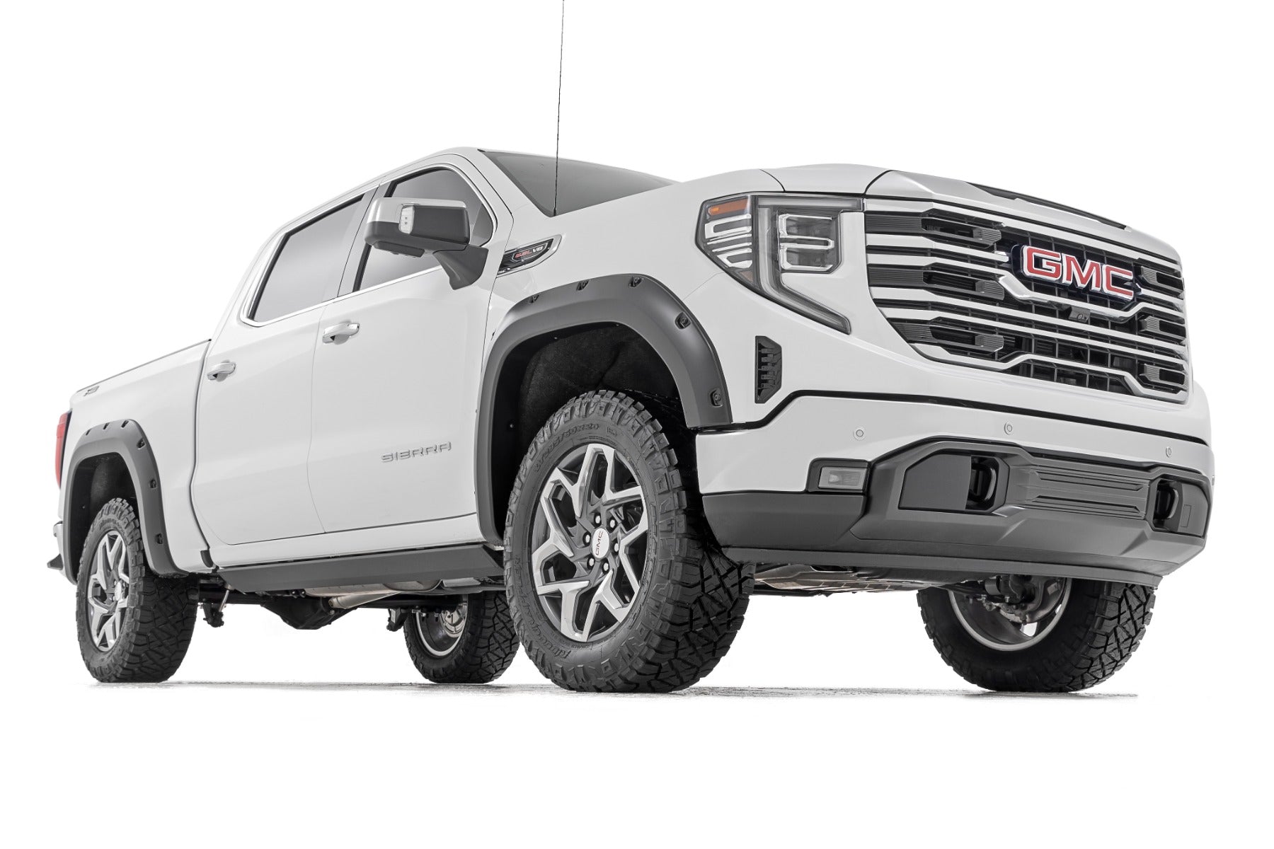 Traditional Pocket Fender Flares Gloss Black GMC Sierra 1500 2WD/4WD (19-23) Rough Country