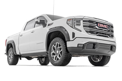 Traditional Pocket Fender Flares Gloss Black GMC Sierra 1500 2WD/4WD (19-23) Rough Country