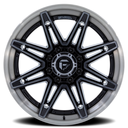 Aluminum Wheels 20X10 Brawl FC401BT 8 On 170 Gloss Black Brushed Dark Tint 125.1 Bore -18 Offset Fuel Off Road Wheels