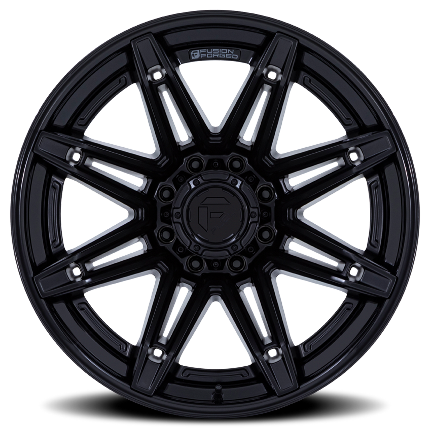 Aluminum Wheels 22X10 Brawl FC401MX 6 On 139.7 Matte Black/Gloss Black Lip 106.1 Bore -18 Offset Fuel Off Road Wheels