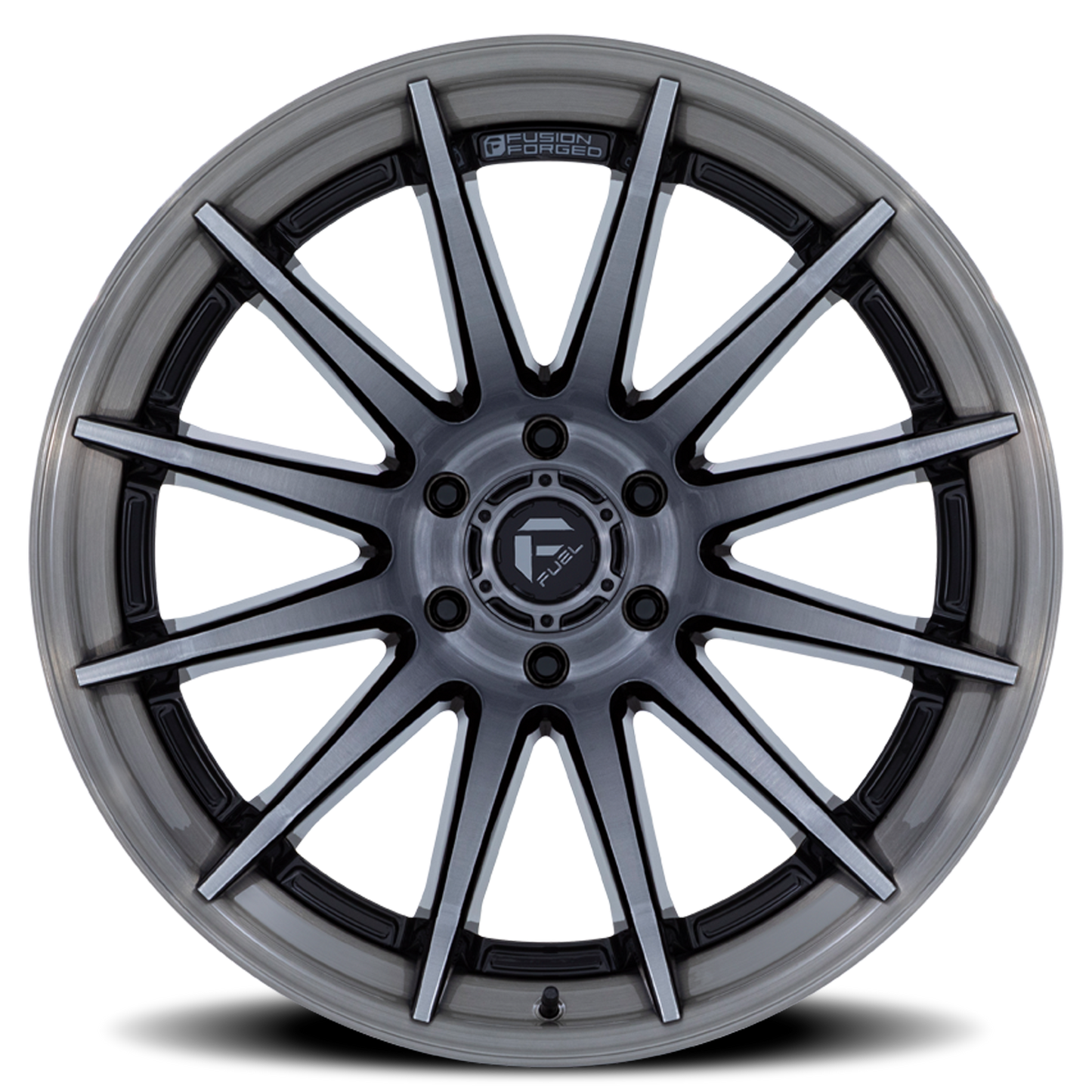 Aluminum Wheels 22X12 Burn FC403BT 5 On 127 Gloss Black Brushed Dark Tint 71.5 Bore -44 Offset Fuel Off Road Wheels