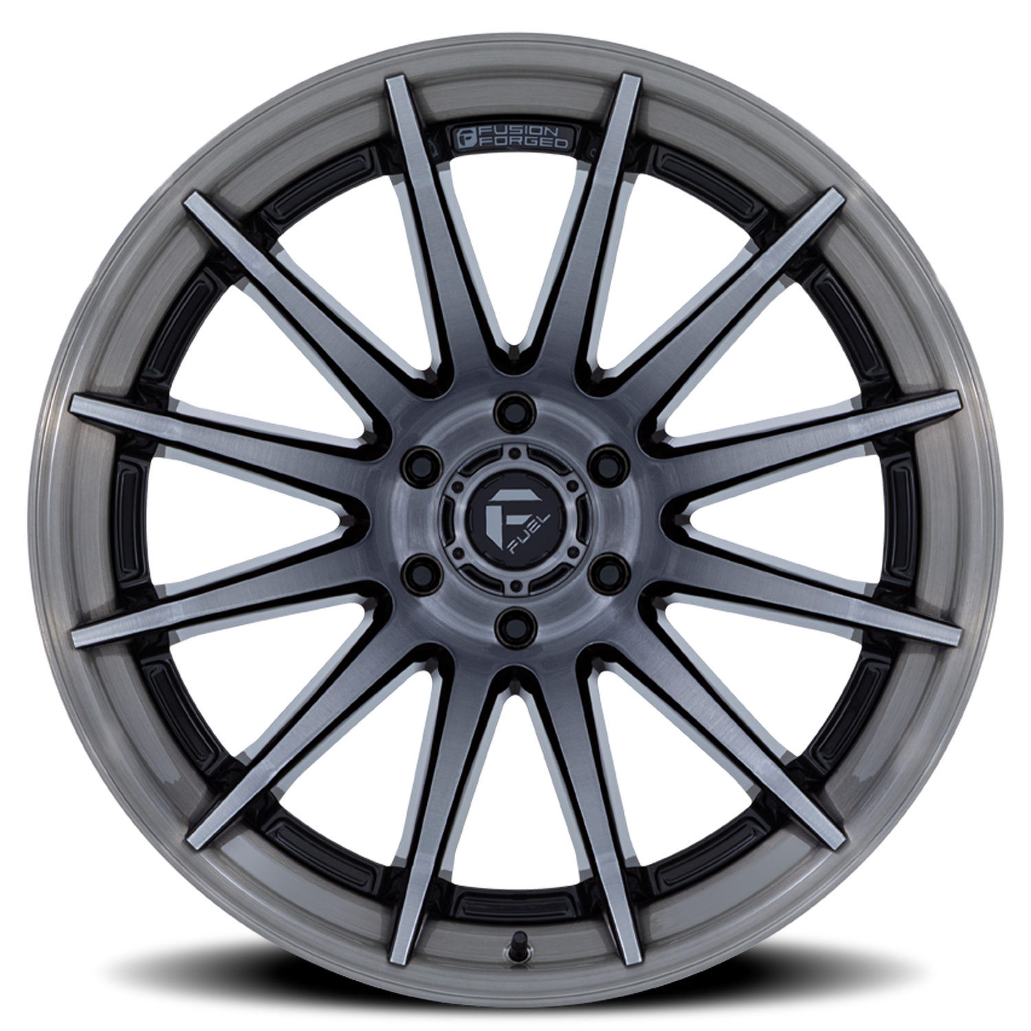 Aluminum Wheels 22X12 Burn FC403BT 6 On 135 Gloss Black Brushed Dark Tint 87.1 Bore -44 Offset Fuel Off Road Wheels