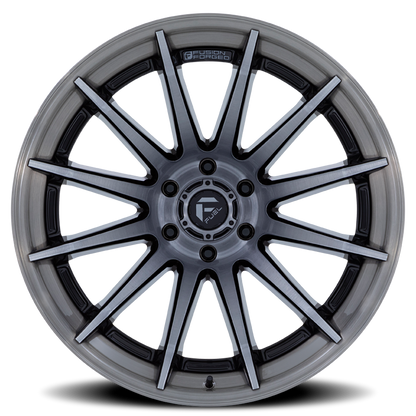 Aluminum Wheels 22X12 Burn FC403BT 6 On 139.7 Gloss Black Brushed Dark Tint 106.1 Bore -44 Offset Fuel Off Road Wheels