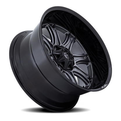 Aluminum Wheels 20X10 Darkstar FC853AB 8 On 165.1 Matte Gunmetal Gray/Black Lip 125.1 Bore -18 Offset Fuel Off Road Wheels