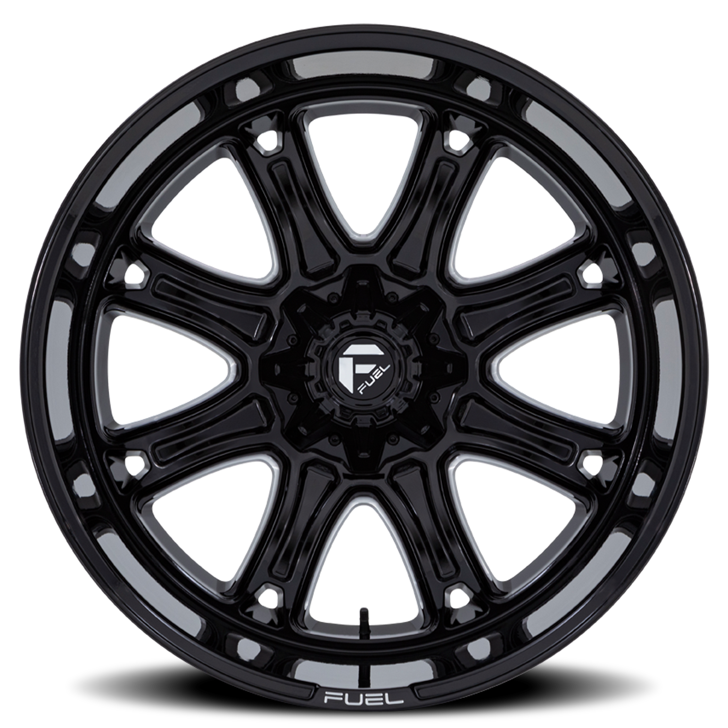 Aluminum Wheels 20X10 Darkstar FC853BE 5 On 114.3/5 On 127 Gloss Black/Milled 78.1 Bore -18 Offset Fuel Off Road Wheels