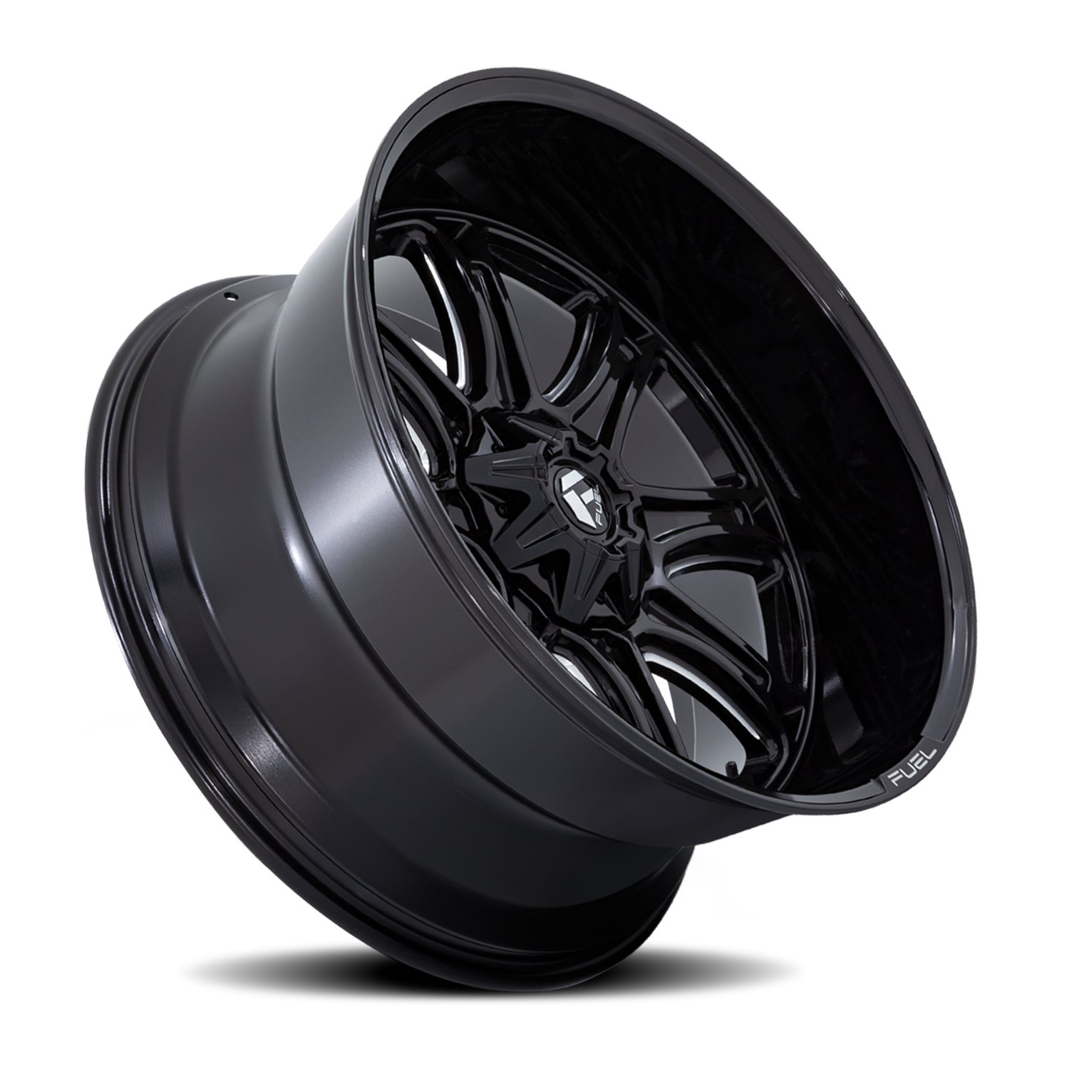 Aluminum Wheels 20X10 Darkstar FC853BE 8 On 170 Gloss Black Milled 125.1 Bore -18 Offset Fuel Off Road Wheels